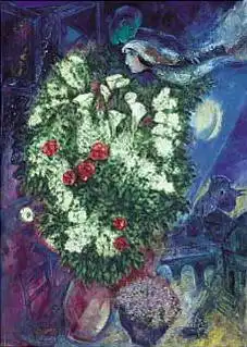 Chagall, Marc: Bouquet with Flying Lovers