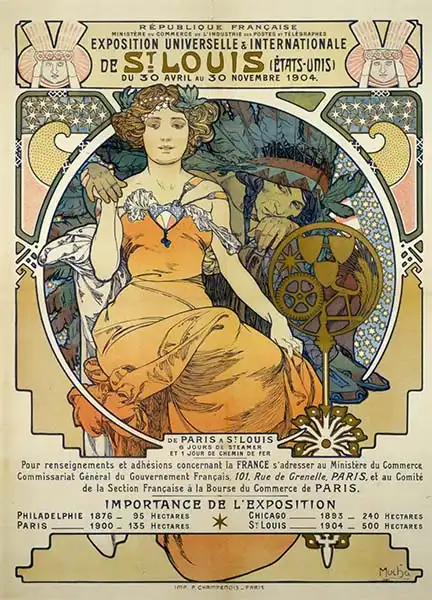 Mucha, Alfons: Poster for the World Fair, St. Louis, United States