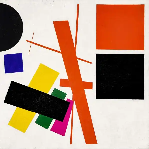 Malevich, Kazimir Severinovich: Abstraktní suprematistická kompozice 