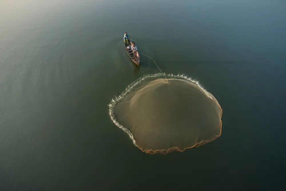 Intarob, Sarawut: Rybář,Amarapura,Mandalay,Barma,Myanmar