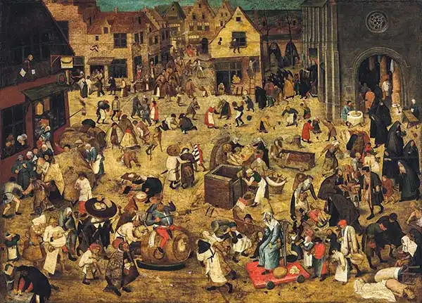 Brueghel, Pieter (ml.): Battle between Carnival and Lent
