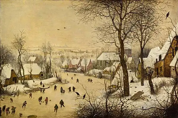 Brueghel, Pieter (st.): Winter Landscape with Skaters and a Bird Trap