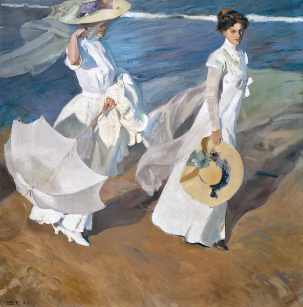 Sorolla y Bastida, Joaquin: Strolling along the Seashore