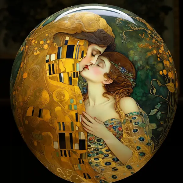 Art visions by AI: El beso