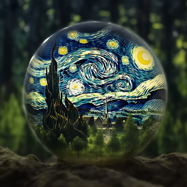 Art visions by AI: Noche estrellada
