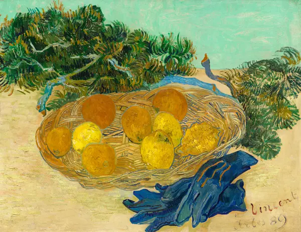 Gogh, Vincent van: Still Life of Oranges and Lemons with Blue Gloves