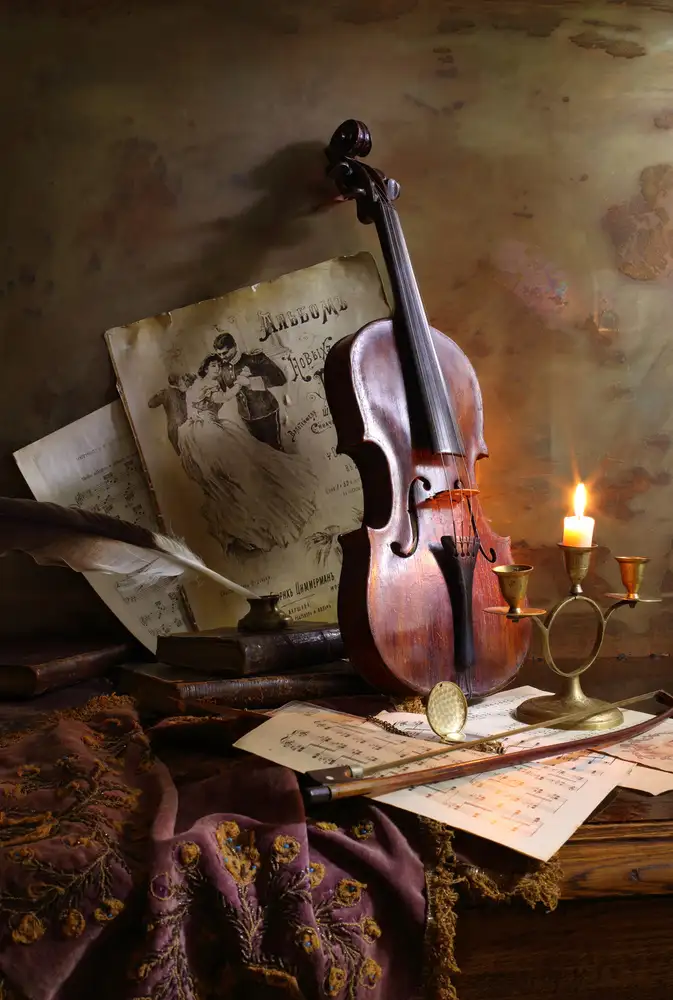 Morozov, Andrey: Naturaleza muerta con violín