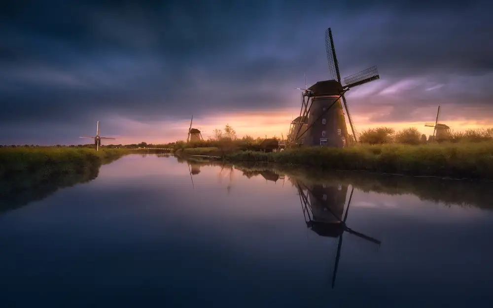 García, M. Jesús: Moulins à vent de Kinderdijk
