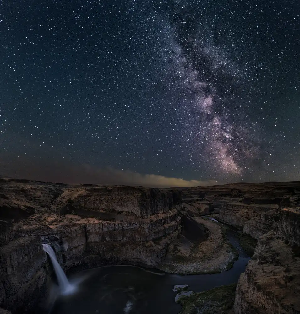 Jacobs, Lydia: Voie lactée au-dessus des chutes Palouse