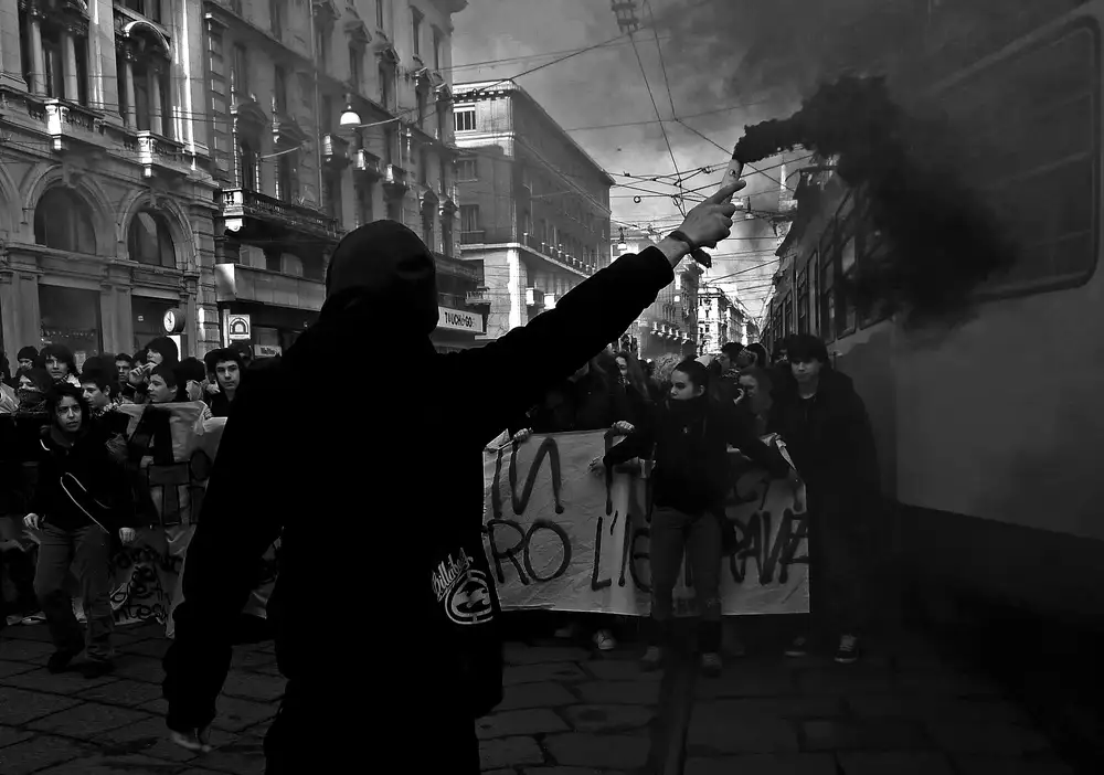 Pizzocaro, Giorgio: Manifestation étudiante