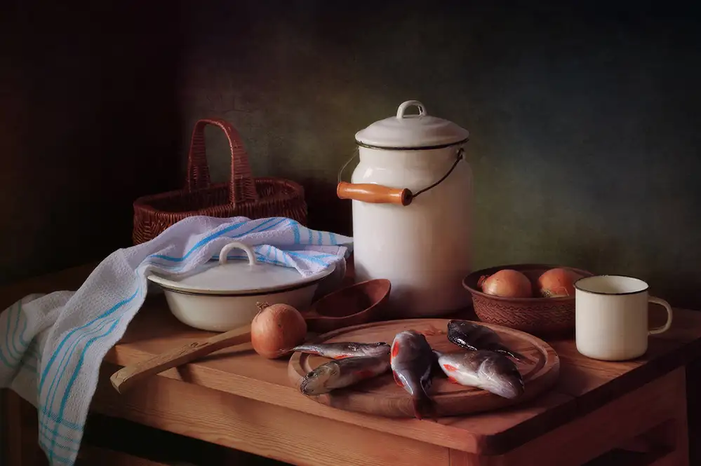 Skorokhod, Tatyana: Still life with fish