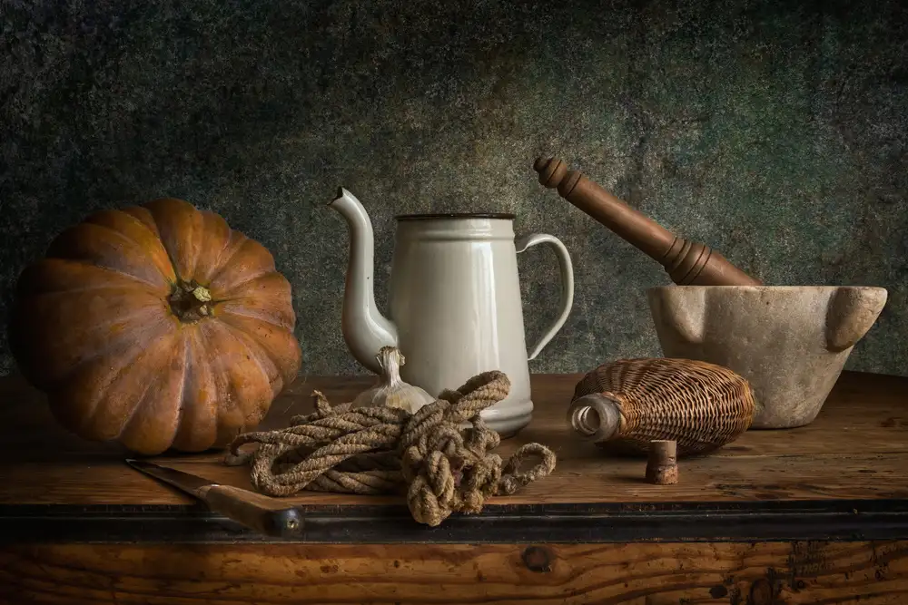 Marcel, Christian: Still Life with Pumpkin II
