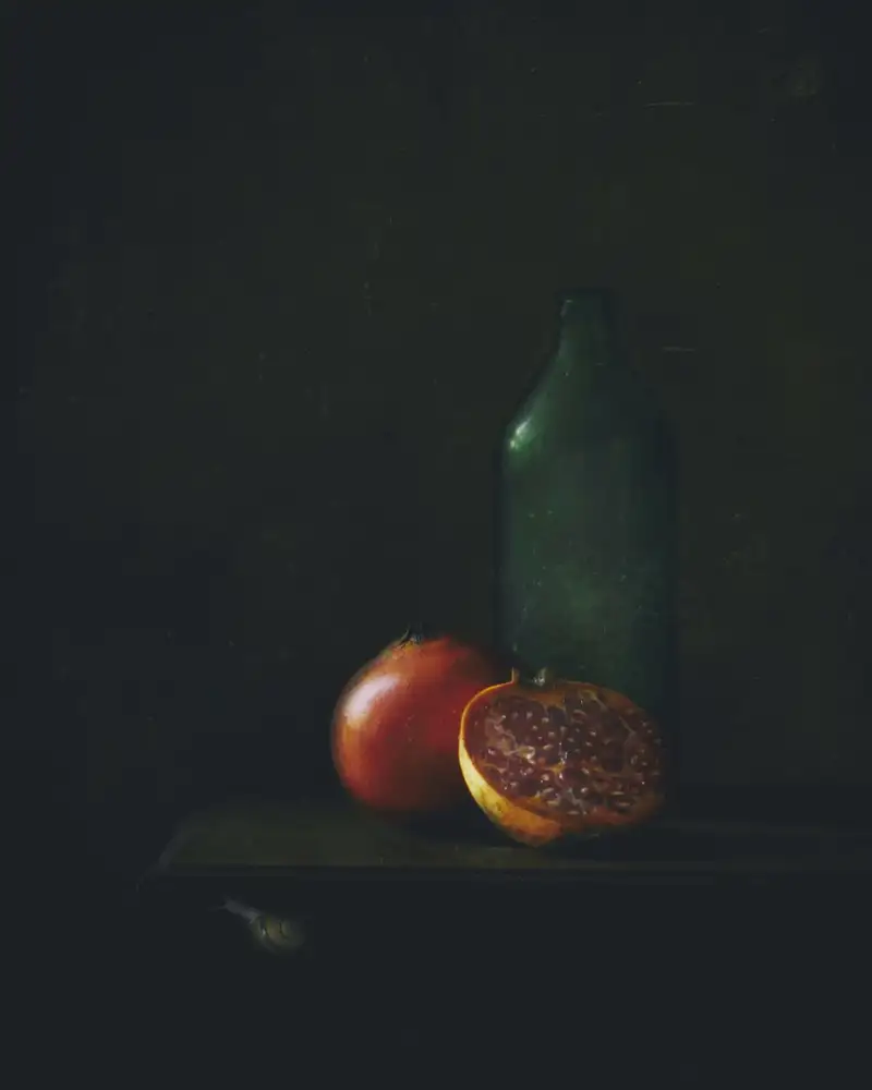 Devos, Delphine: Melograno e bottiglia verde