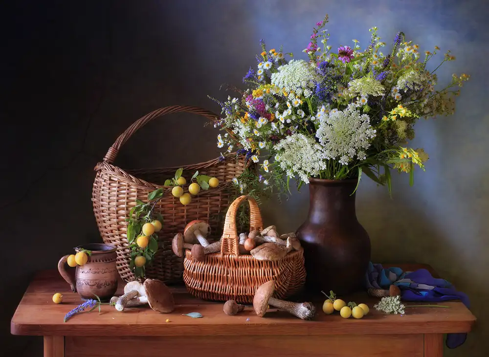 Skorokhod, Tatyana: Still life with mushrooms