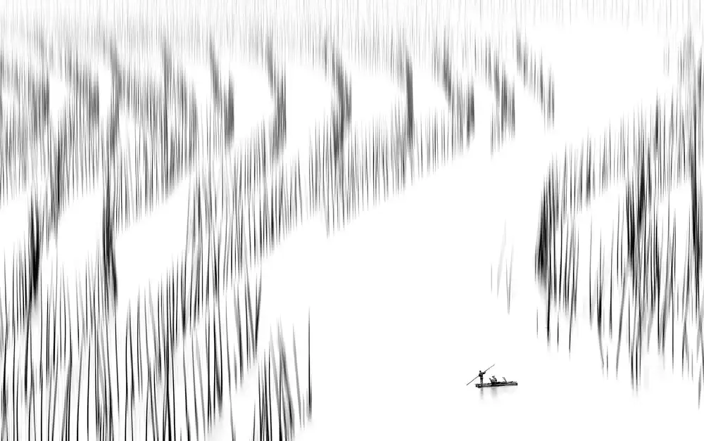 Zhu, Hua: Fishing in the rain