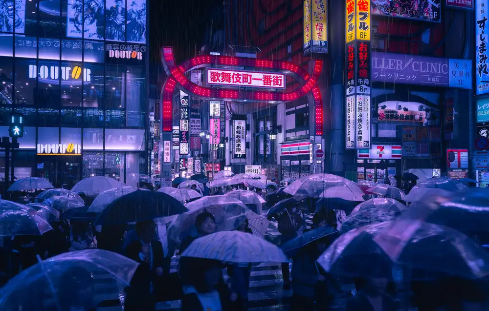 la, De Javier: Blauer Regen von Tokio