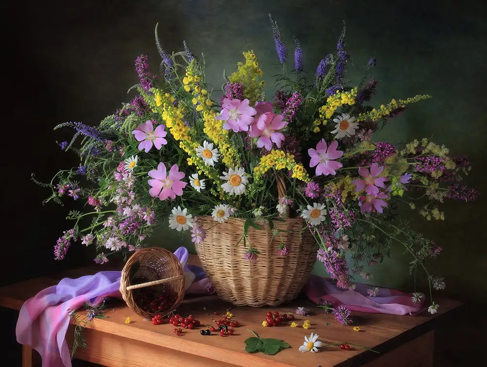 Skorokhod, Tatyana: Stillleben mit Wiesenblumen