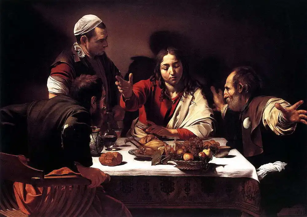 Caravaggio, M.: Večeře v Emauzích
