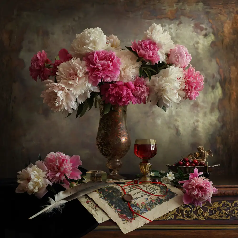 Morozov, Andrey: Naturaleza muerta con flores
