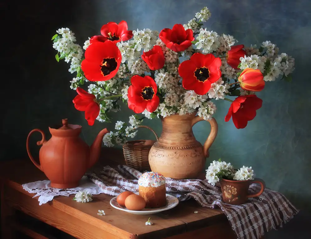 Skorokhod, Tatyana: Still life with spring flowers