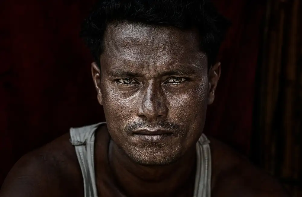 Garmendia, Inazio Joxe: Retrato de un hombre refugiado rohingya - Bangladesh