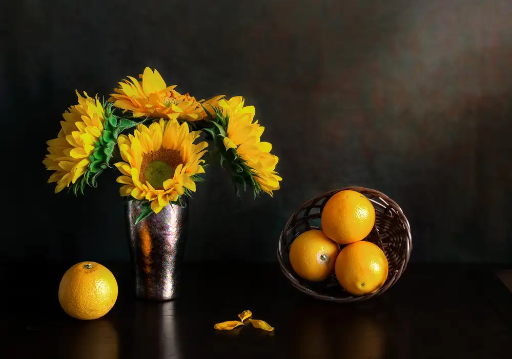 Fischer, Jie: Sommerblume mit Orange