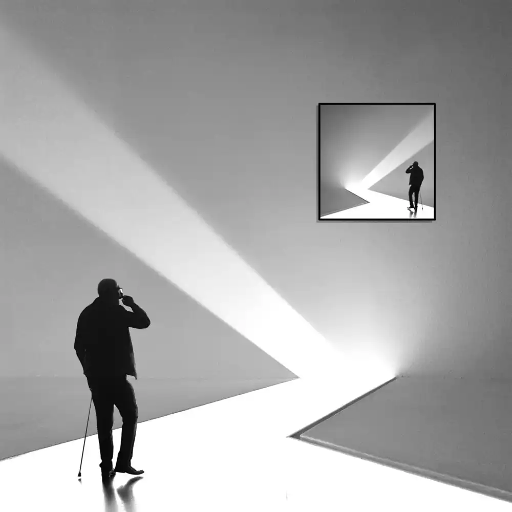 Limberg, Huib: Wondering to see myself projected....!