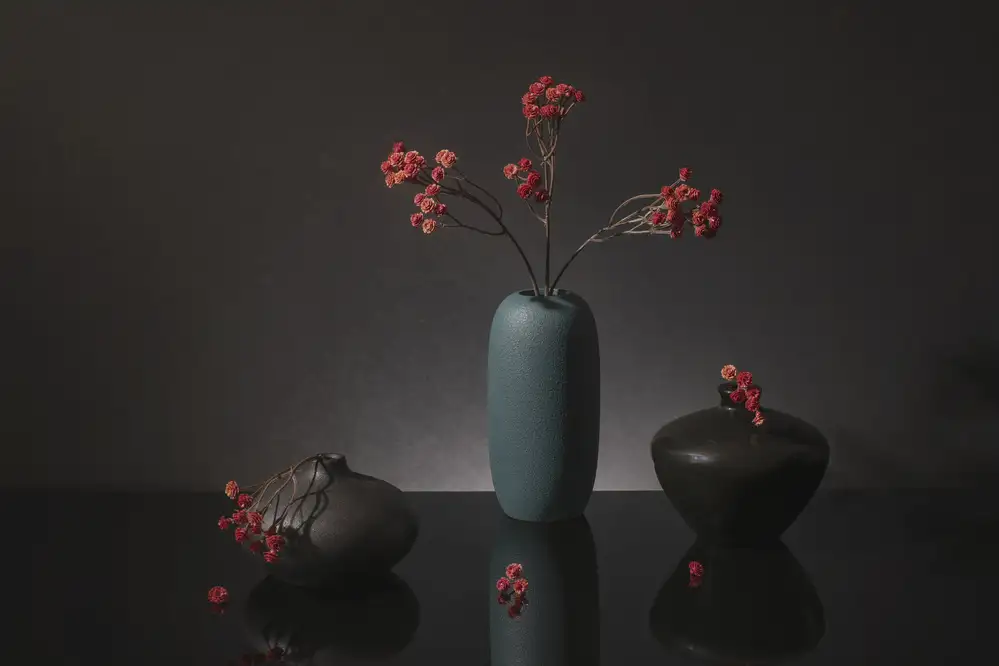 Chen, Ming: Red plum flowers