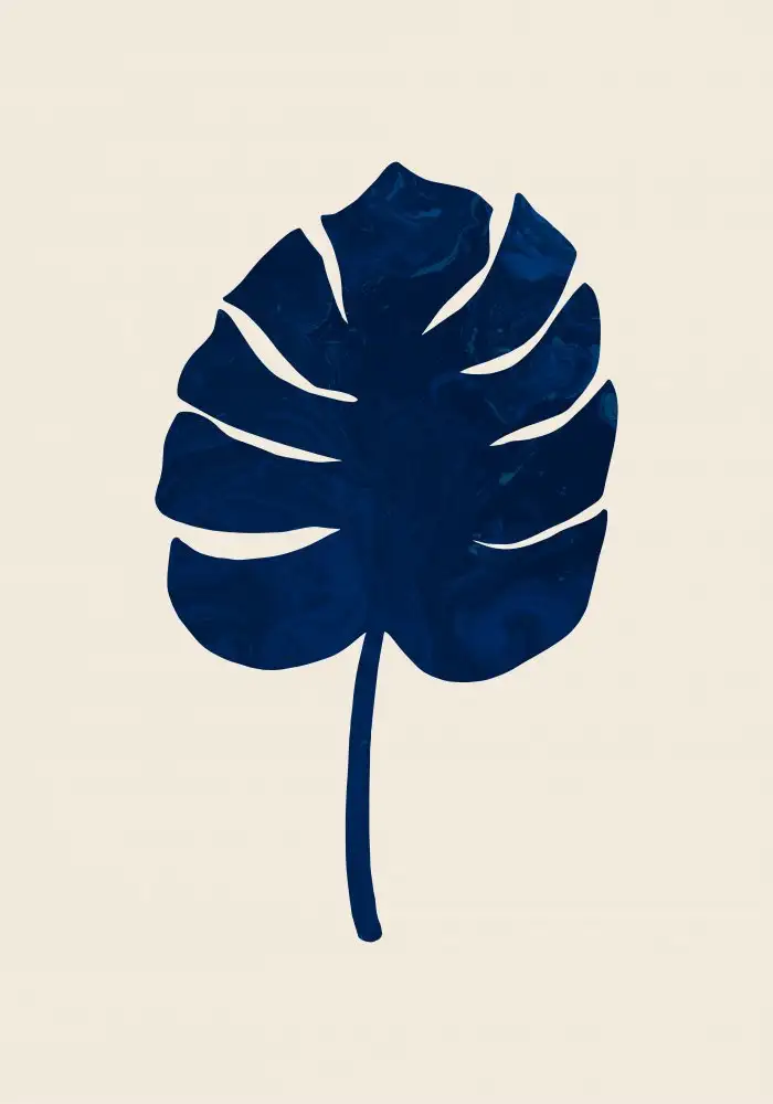 Studio, Pictufy: Monstera Marble Blue