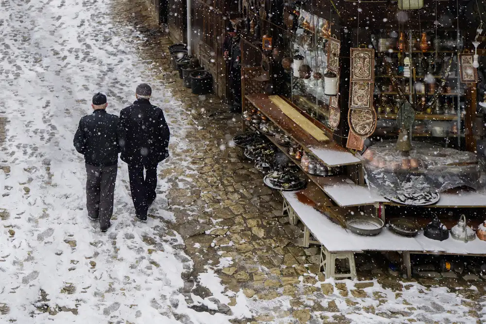 GÖKMEN, Fatma: im Schnee spazieren gehen