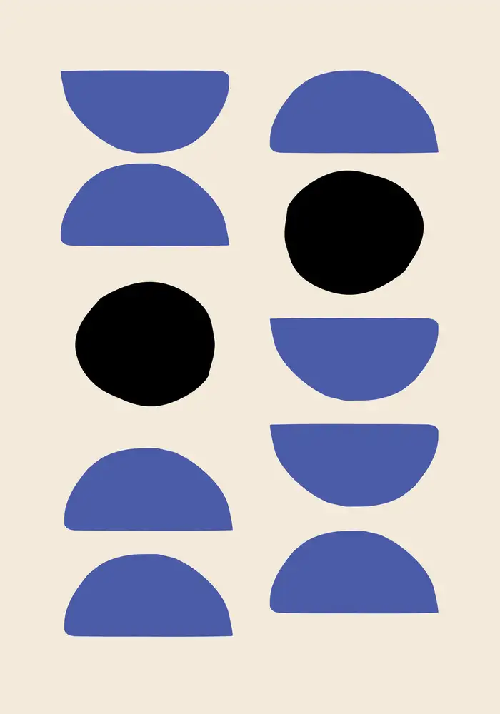 Studio, Pictufy: Blaue Formen