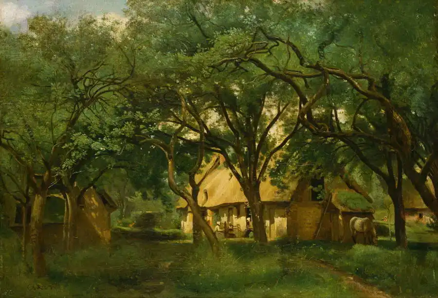 Corot, J. B. Camille: Toutainyho farma v Honfleur