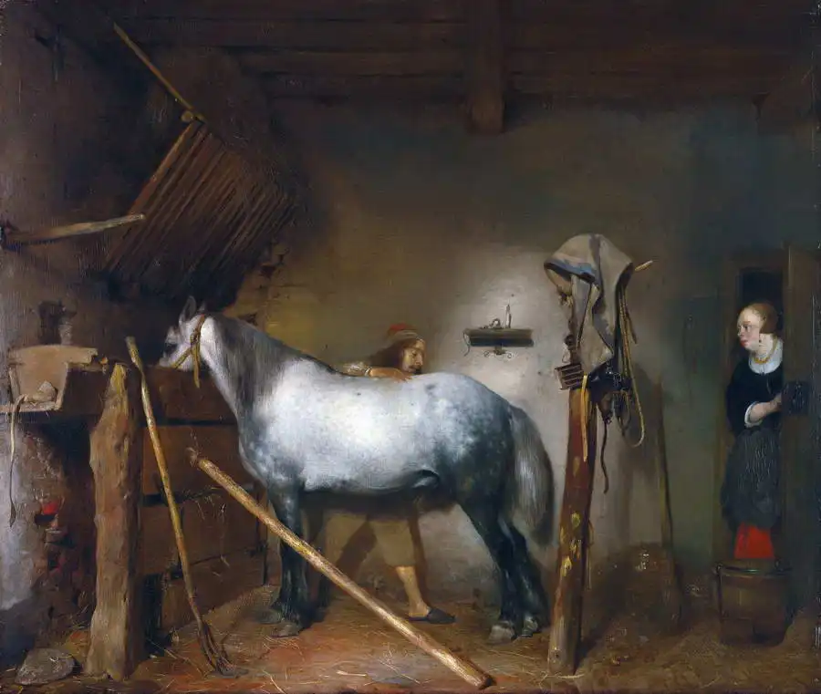 Borch, Gerard: Koňské stání