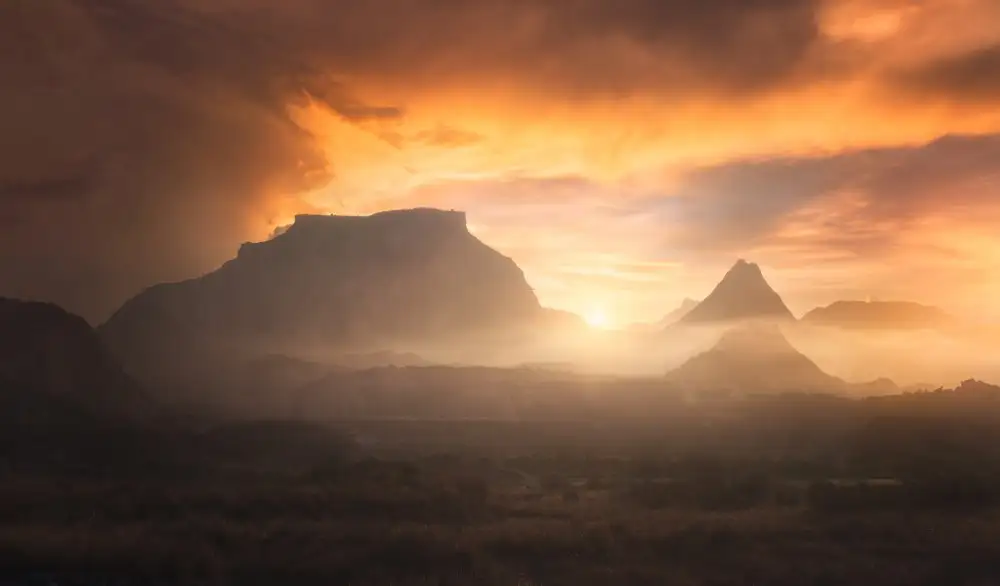 Joanaduenas: Foggy sunrise in Bardenas Reales 7R21610