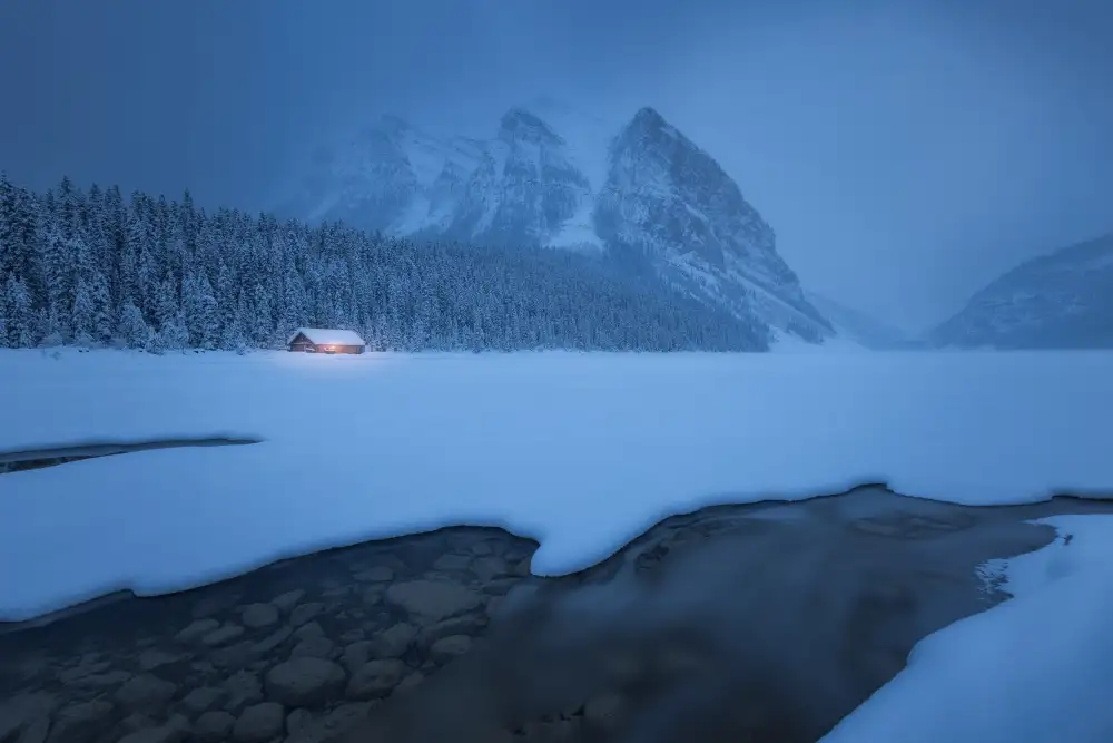 Zhang, Dennis: Morning Blue Time at snow day
