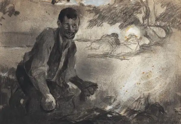 Mir, Joaquin: Senza titolo. Disegno di un uomo