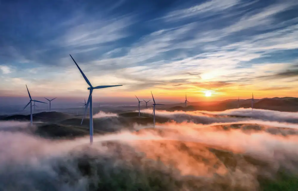 Qiu, Jenny: Sunrise at the Windmill Farm