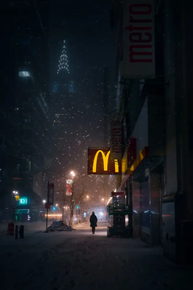 la, De Javier: Verschneites NYC