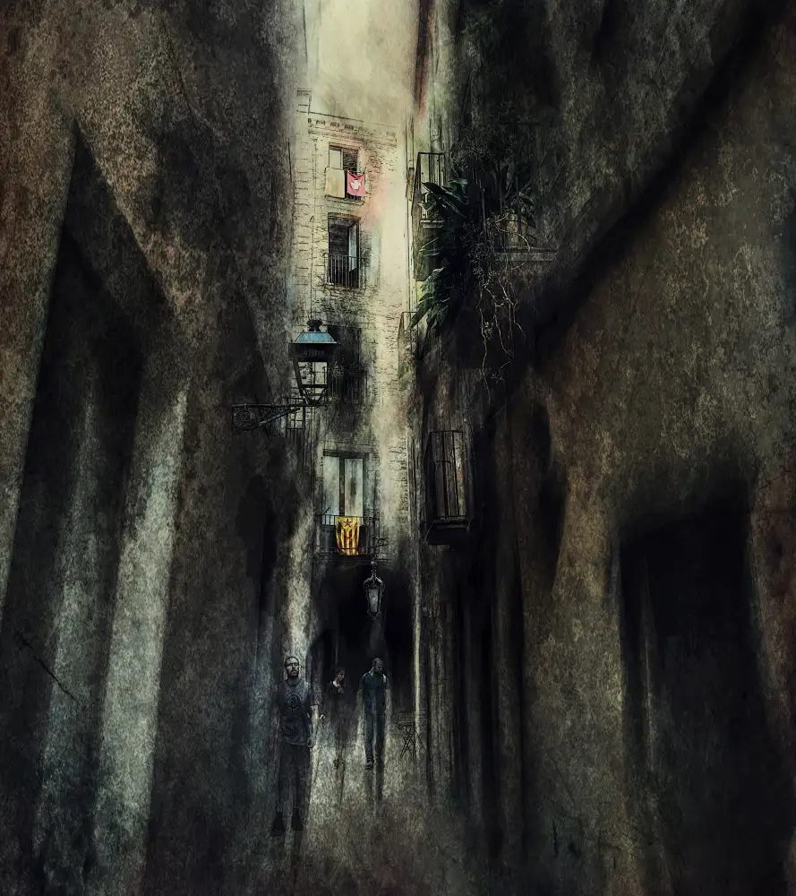 Linden, van Jan: In den Straßen von Girona,Spanien