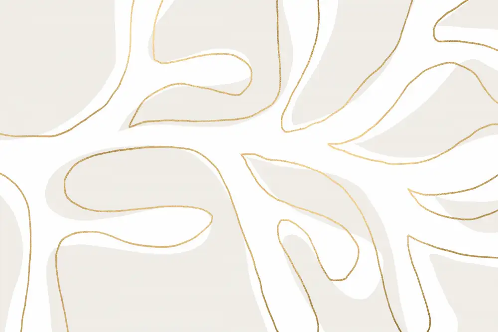 uplusmestudio: Ramoscello astratto bianco e oro