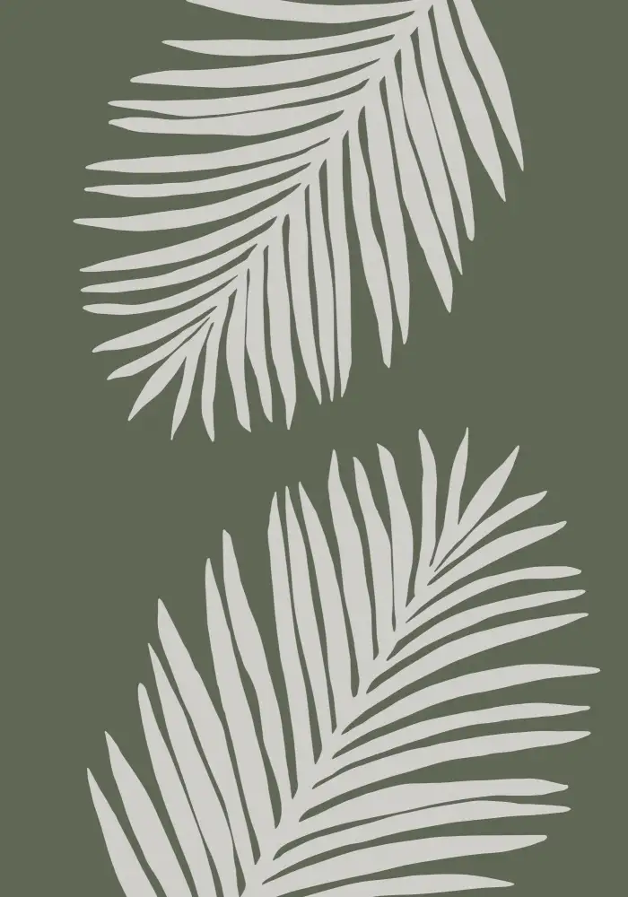 Studio, Pictufy: FOGLIA DI PALMA 06 VERDE BIANCO