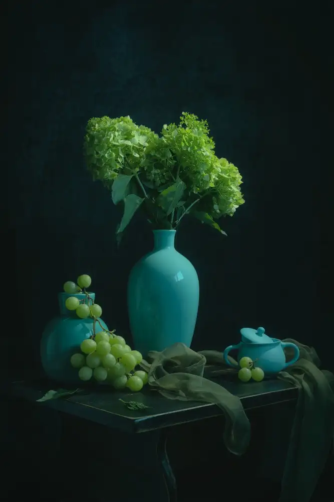 Jacobs, Lydia: Hortensia vert et raisin