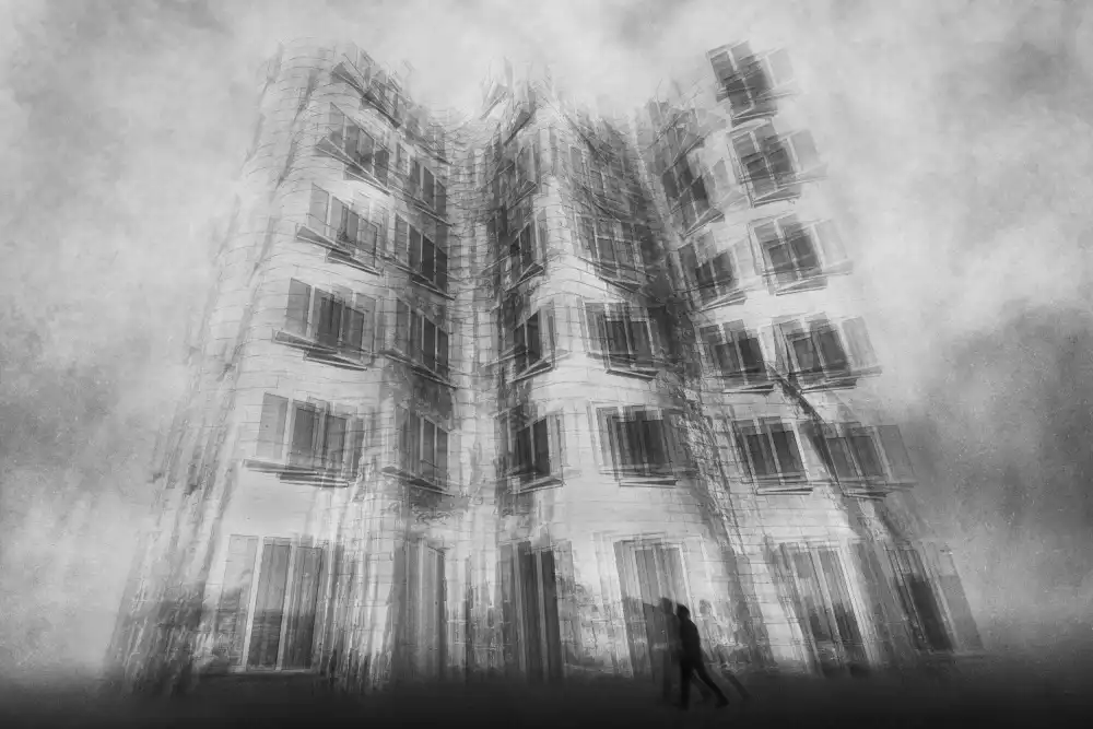 Schleicher-Schwarz, Roswitha: ombre grigie che vagano sopra i muri