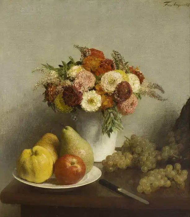 Fantin-Latour, Jean: Květiny s ovocem