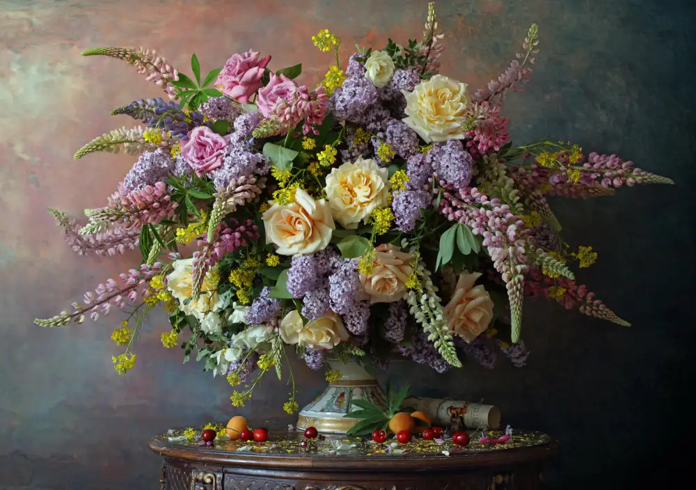 Morozov, Andrey: Naturaleza muerta con flores
