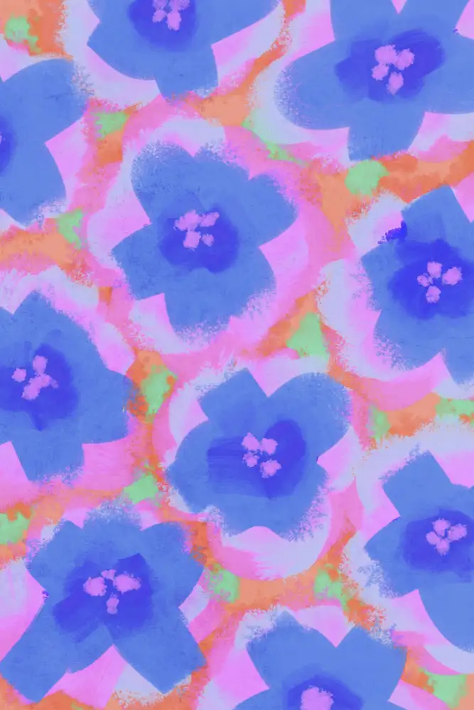Treechild: Motif de fleurs violettes