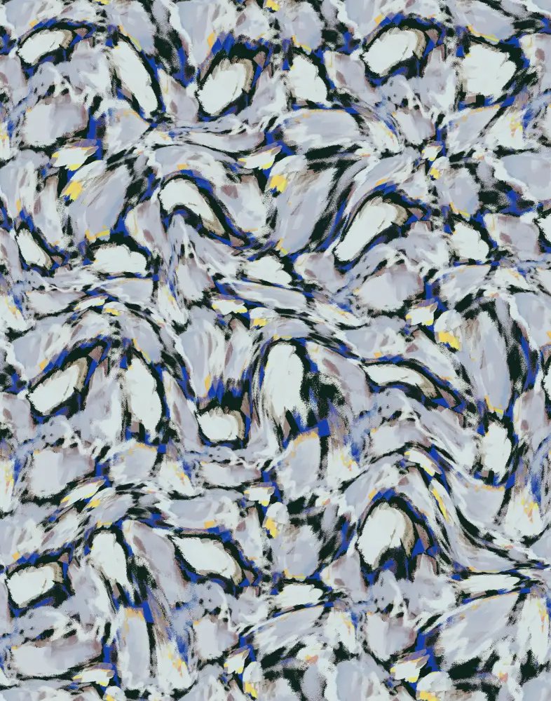 Treechild: Blaues Eisblumenmuster