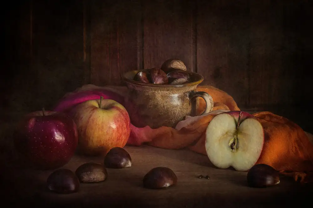 Lenka: Still Life With Chestnuts And Apples