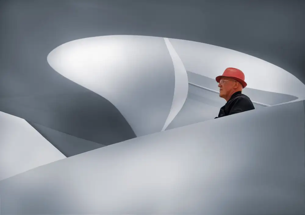 Rückert, Stephan: Uomo con un cappello rosso