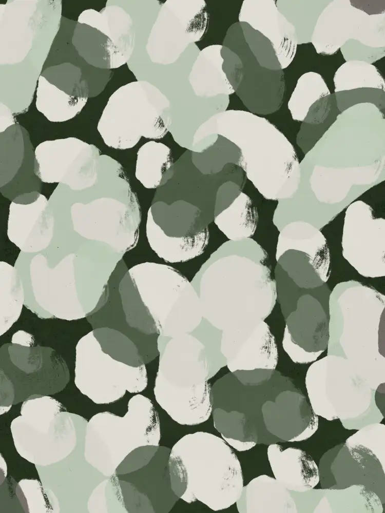 Treechild: Green Round Strokes Pattern